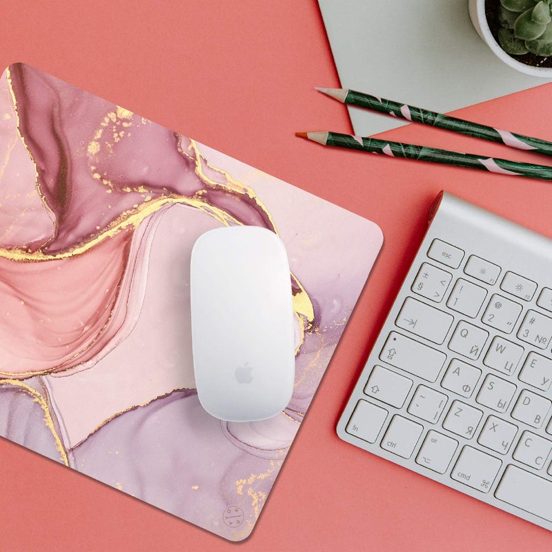 Oriday Gaming Mouse Pad Inspirational Quote Mouse Pad Motivational Quotes for Work (Pink and Purple) - Image 2